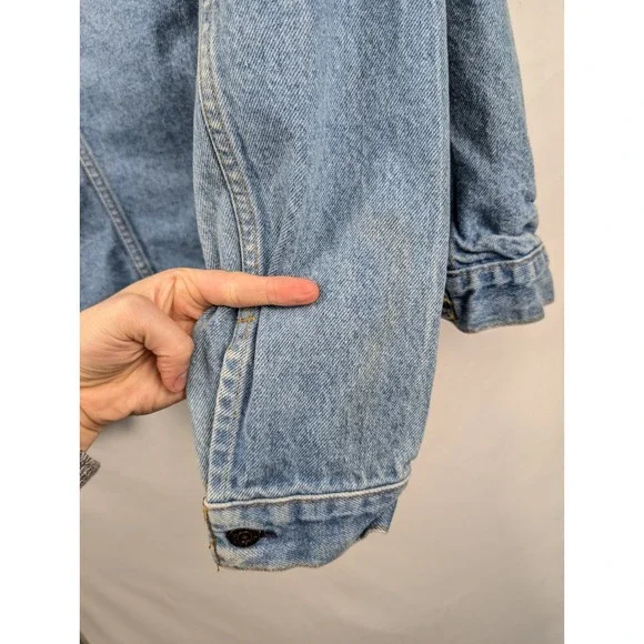 Vtg 80s Levis 71506-0216 Blue Denim Trucker Jean Jacket Light Wash Mens 40L USA - Picture 8 of 9